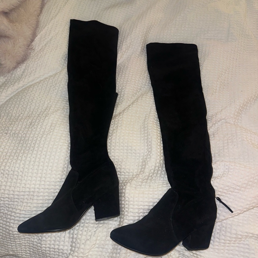 Elegant Black Thigh-High Women's Boots